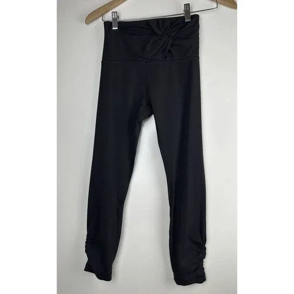 🦄 Rare Lululemon Align High Rise Crop 23" Twist Waist Legging Pant Black Size 4 - Picture 4 of 15